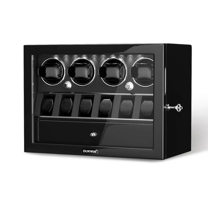 Uhrenbeweger 4 Uhren mit Display für 6 weitere Automatikuhren – Obsidian Schwarz