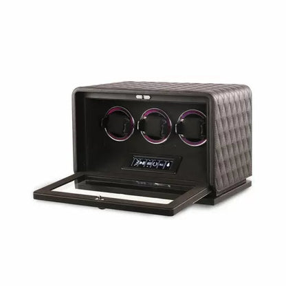 Remontoir Montre Automatique 3 Montres – Cuir orange – Silencieux