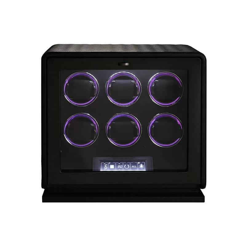 Remontoir Montre Automatique 6 Montres – Cuir Noir – Silencieux