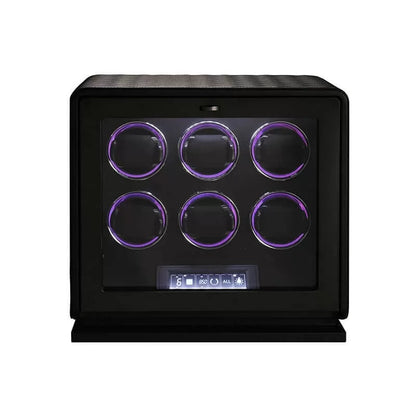 Remontoir Montre Automatique 6 Montres – Cuir Noir – Silencieux