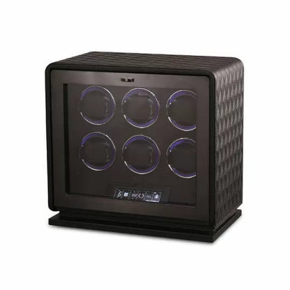 Remontoir Montre Automatique 6 Montres – Cuir Noir – Silencieux