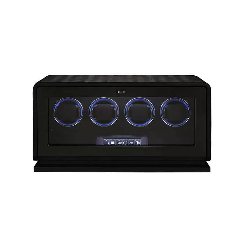 Remontoir Montre Automatique 4 Montres – Cuir Noir – Silencieux