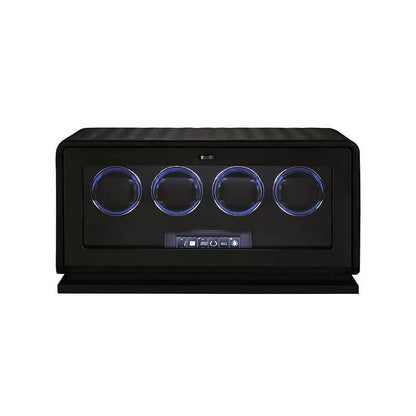 Remontoir Montre Automatique 4 Montres – Cuir Noir – Silencieux