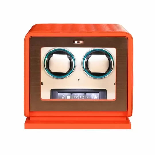 Automatischer Uhrenbeweger für 2 Uhren – Leder – Geräuschlos