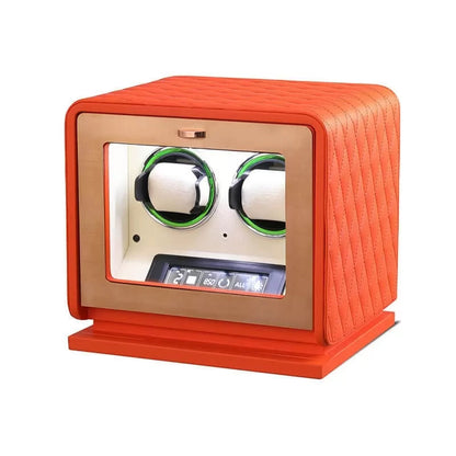 Automatischer Uhrenbeweger für 2 Uhren – Leder – Geräuschlos