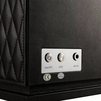 Remontoir Montre Automatique 2 Montres – Cuir Noir – Silencieux