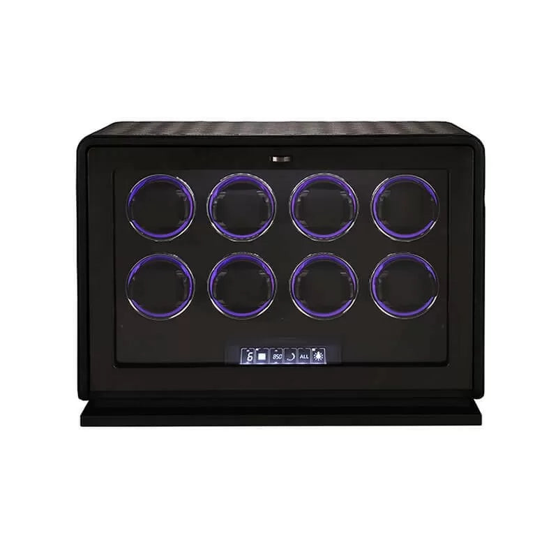 Remontoir Montre Automatique 8 Montres – Cuir Noir – Silencieux