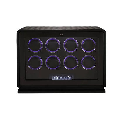 Remontoir Montre Automatique 8 Montres – Cuir Noir – Silencieux