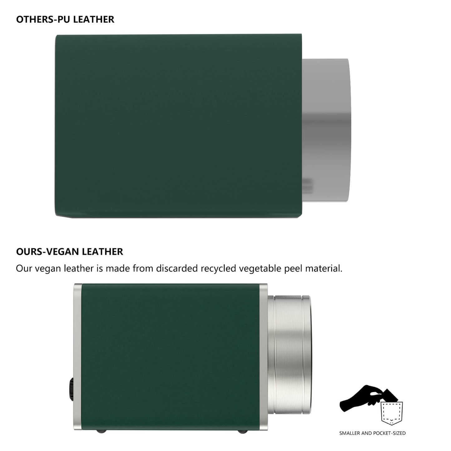 Automatik Uhrenbeweger 1 Uhr - Extrem Leiser Premium Uhrenbeweger für Rolex & Mechanische Uhren, Veganes Leder (Hulk Grün)
