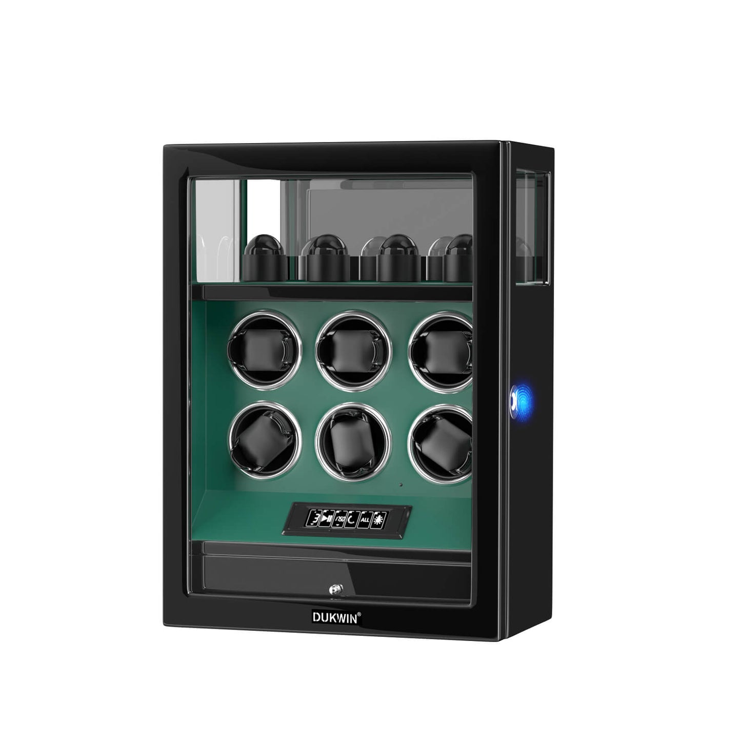 Uhrenbeweger 6 Uhren mit Fingerabdruck-Sperre, LCD-Touchscreen und patentiertem Design