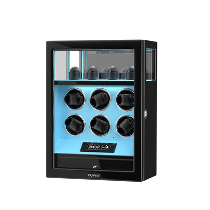 Uhrenbeweger 6 Uhren mit Fingerabdruck-Sperre, LCD-Touchscreen und patentiertem Design