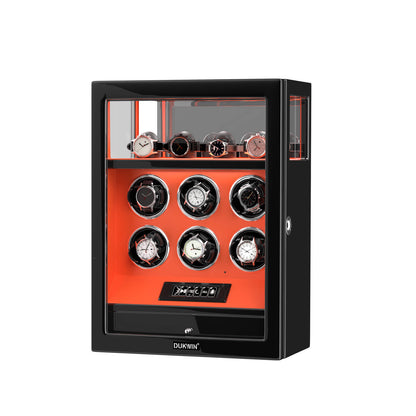 Uhrenbeweger 6 Uhren mit Fingerabdruck-Sperre, LCD-Touchscreen und patentiertem Design