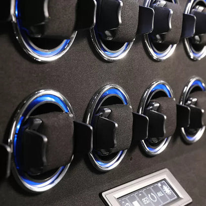 Remontoir Montre Automatique 2 Montres – Cuir Noir – Silencieux