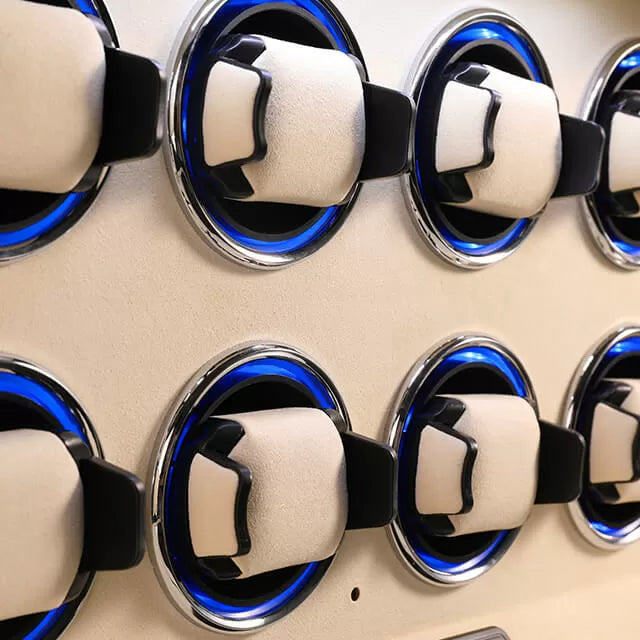 Remontoir Montre Automatique 3 Montres – Cuir Vert – Silencieux