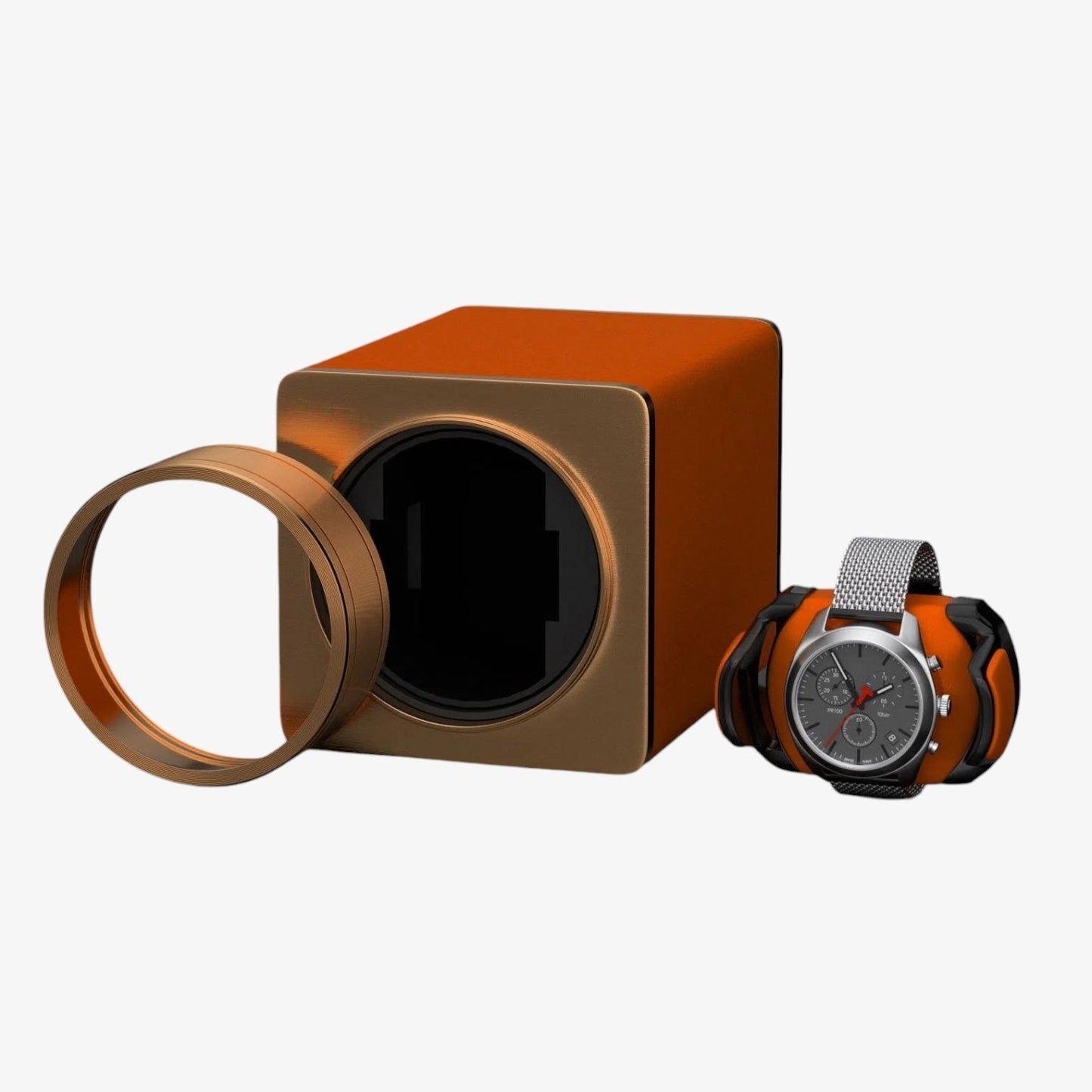 Automatic Watch Winder The Unique - Ultra-quiet matte black automatic watch case with Mabuchi motor