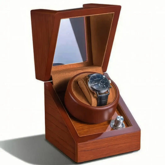 Single Automatic Watch Winder in Oak Wood - Silent - Mabuchi Motor - Premium Wooden Watch Winder