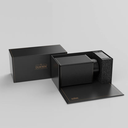 Automatik Uhrenbeweger 1 Uhr - Extrem Leiser Premium Uhrenbeweger für Rolex & Mechanische Uhren, Veganes Leder (Midnight Black)