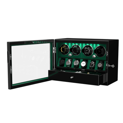 Uhrenbeweger 4 Uhren mit Display für 6 weitere Automatikuhren – Imperial Grün