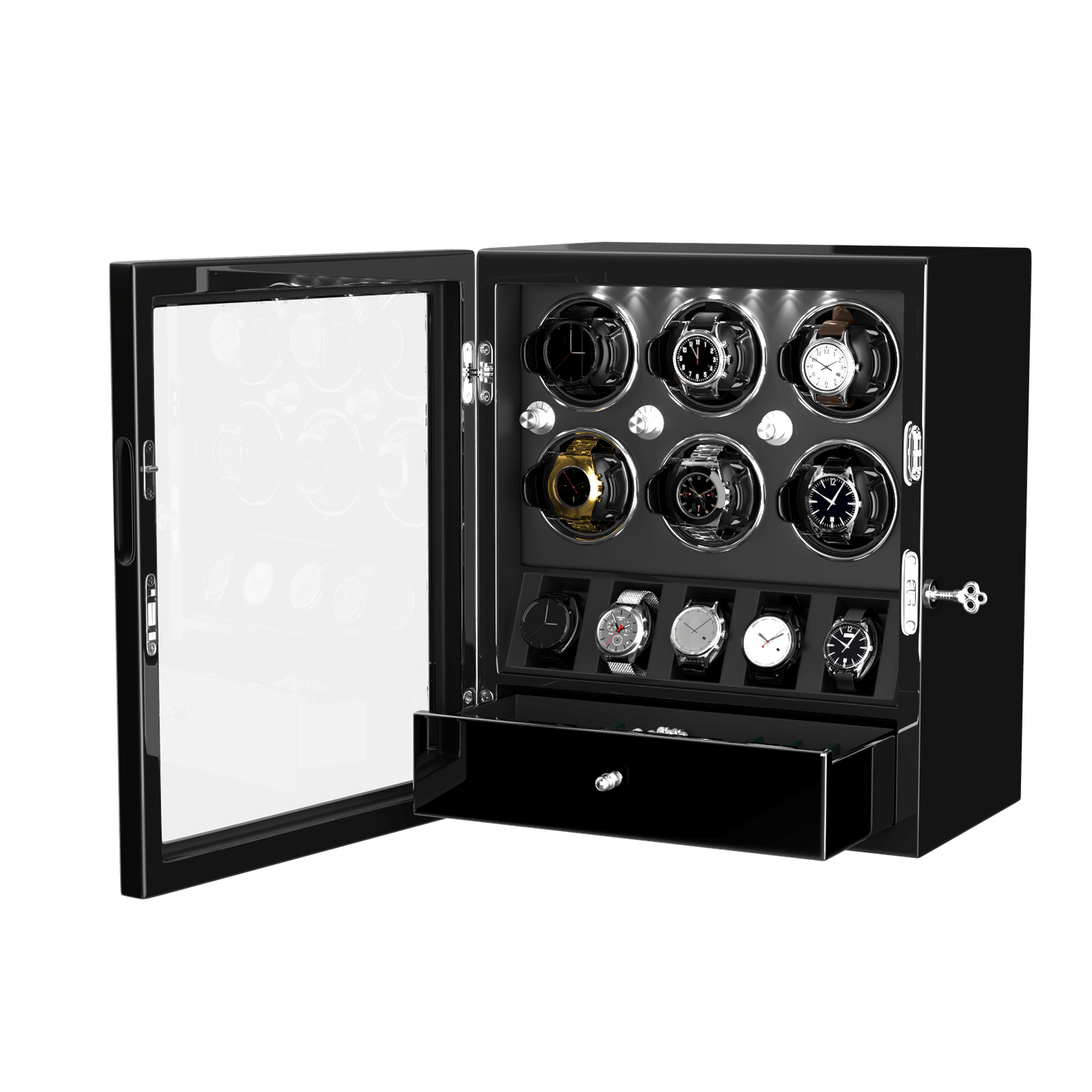 Uhrenbeweger 6 Uhren mit Display für 5 Automatikuhren