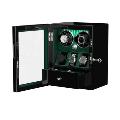 Uhrenbeweger 2 Uhren mit Display für 3 weitere Automatikuhren – Imperial Grün